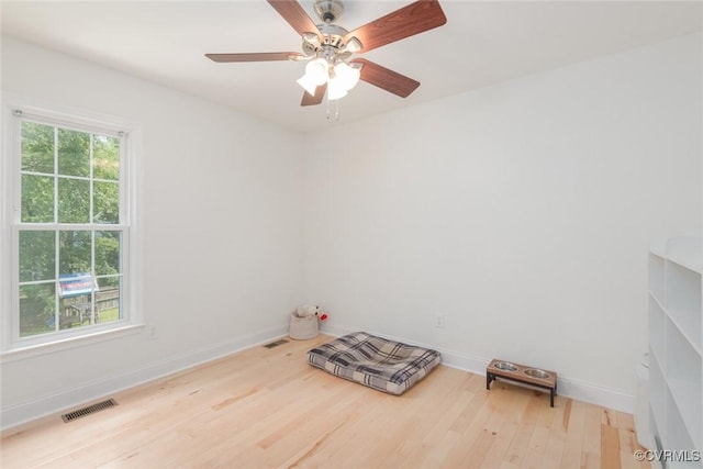 7313 Key Deer Cir, Midlothian, VA 23112 - spare room with wood finished floors, baseboards, and ceiling fan