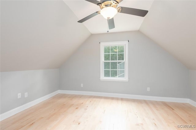 7313 Key Deer Cir, Midlothian, VA 23112 - bonus room with wood finished floors, vaulted ceiling, baseboards, and a ceiling fan
