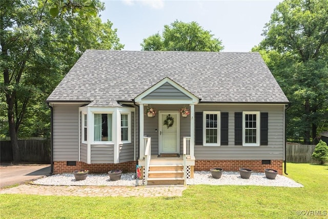 7313 Key Deer Cir, Midlothian, VA 23112 - view of front of house with crawl space and roof with shingles
