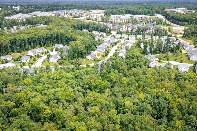 1012 Water Beech Rd, Midlothian, VA 23114 - aerial overview of property's location featuring a heavily wooded area and nearby suburban area