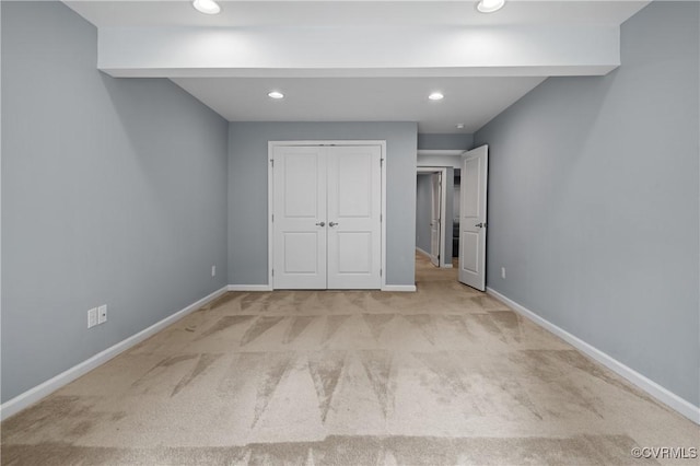 1012 Water Beech Rd, Midlothian, VA 23114 - unfurnished bedroom featuring carpet flooring, baseboards, a closet, and recessed lighting