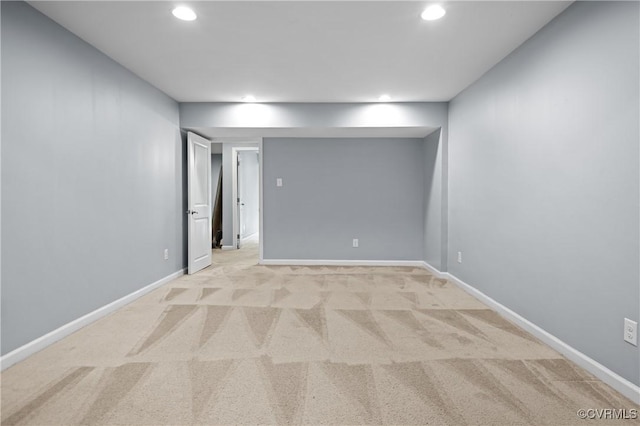1012 Water Beech Rd, Midlothian, VA 23114 - empty room with recessed lighting, light colored carpet, and baseboards