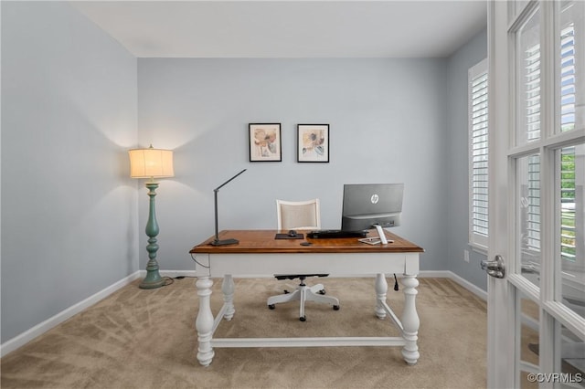 1012 Water Beech Rd, Midlothian, VA 23114 - office area featuring carpet floors, baseboards, and plenty of natural light