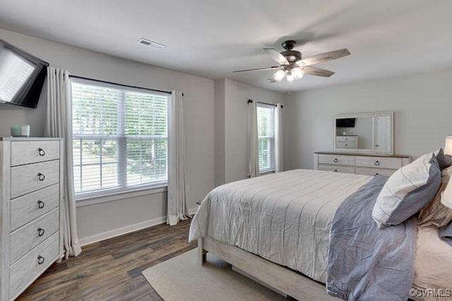 328 Peregrine Pl, Louisa, VA 23093 - bedroom with dark wood-style flooring and a ceiling fan