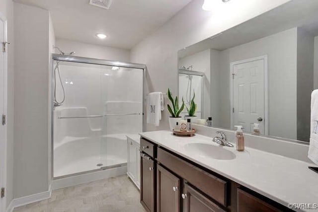 328 Peregrine Pl, Louisa, VA 23093 - bathroom with vanity and a shower stall