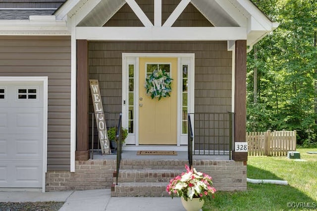 328 Peregrine Pl, Louisa, VA 23093 - property entrance featuring a garage