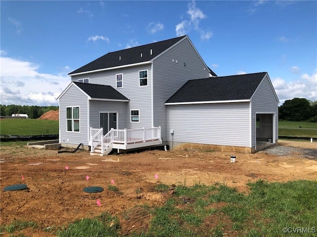 LOT9 Whartons Pass, Orange, VA 22567 - rear view of house with a wooden deck and a shingled roof