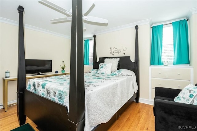 5120 Monza Ct, North Chesterfield, VA 23234 - bedroom with ornamental molding, wood finished floors, and ceiling fan