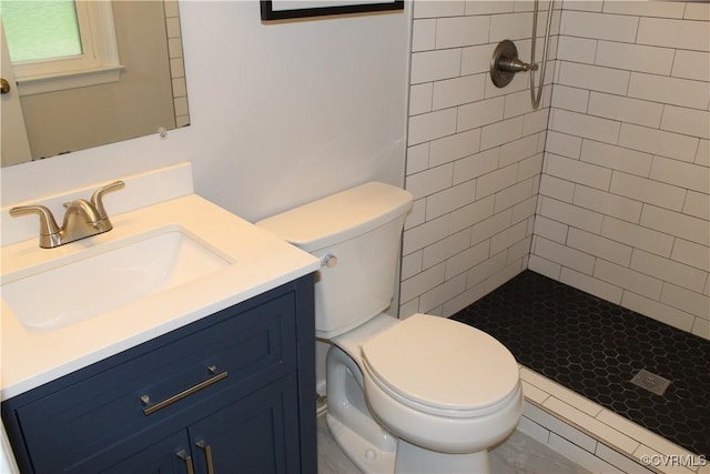 5041 Oakforest Dr, Chesterfield, VA 23832 - full bathroom featuring toilet, a tile shower, and vanity