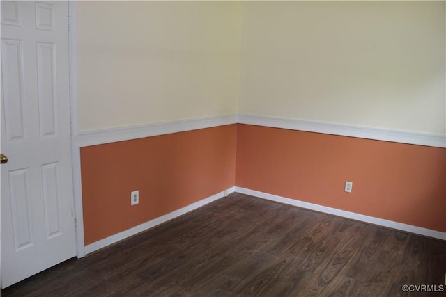 5041 Oakforest Dr, Chesterfield, VA 23832 - unfurnished room with dark wood finished floors and baseboards
