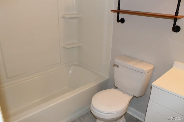 5041 Oakforest Dr, Chesterfield, VA 23832 - bathroom with vanity, toilet, and bathtub / shower combination