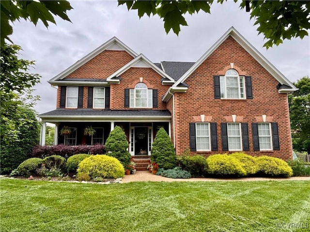 5201 Rivers Edge Pl, Henrico, VA 23059 - view of front of property with a front lawn and brick siding