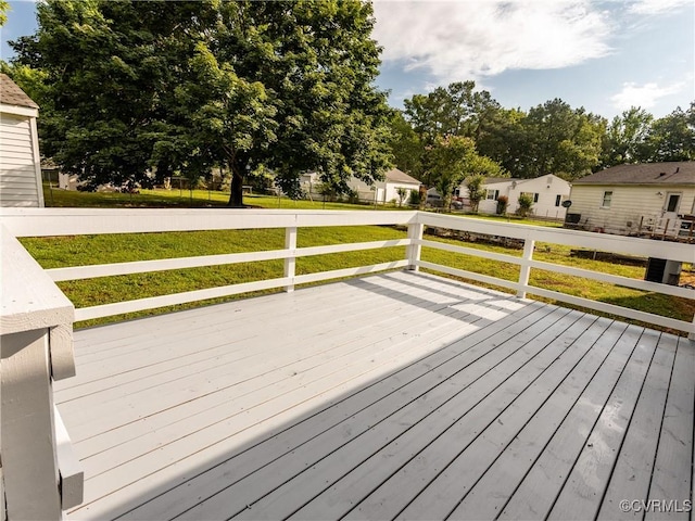 5810 Gunsight Ct, North Chesterfield, VA 23237 - wooden deck with a yard and a residential view