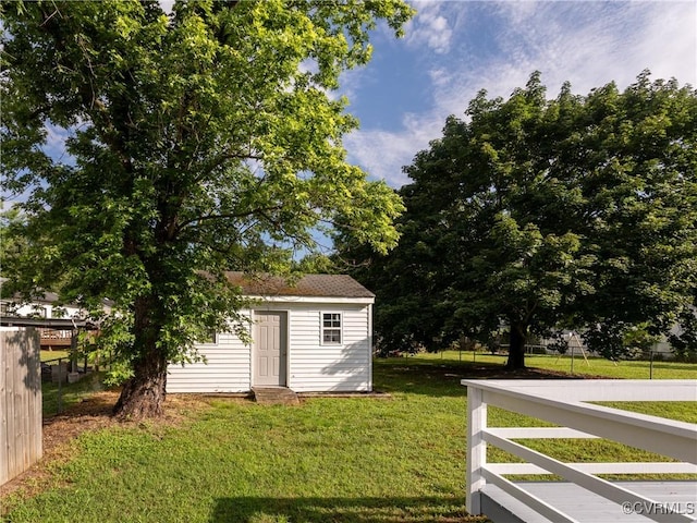 5810 Gunsight Ct, North Chesterfield, VA 23237 - view of yard featuring an outbuilding
