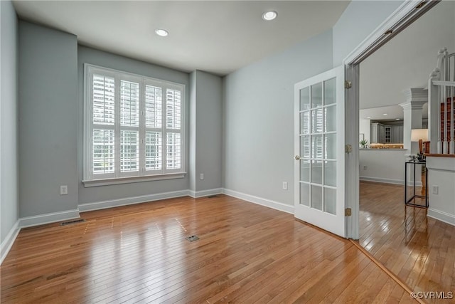 4307 Wilcot Dr, Midlothian, VA 23113 - empty room with hardwood / wood-style floors, baseboards, and recessed lighting
