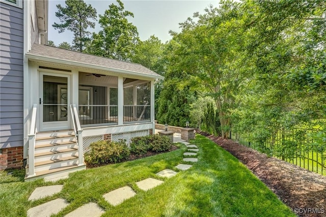 4307 Wilcot Dr, Midlothian, VA 23113 - view of grassy yard with a sunroom