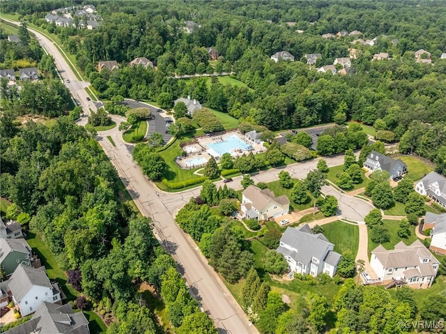4307 Wilcot Dr, Midlothian, VA 23113 - aerial view of residential area with a forest and a pool area