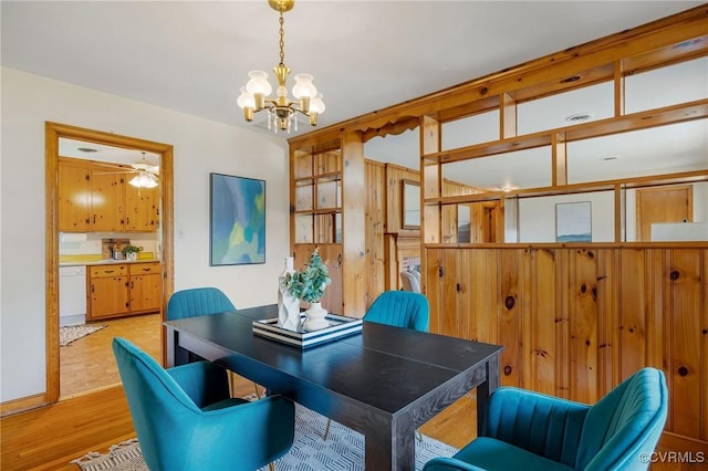 4212 Randolph Rd, North Chesterfield, VA 23236 - dining space featuring a chandelier and light wood-style flooring