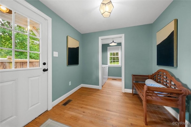 1004 Dinwiddie Ave, Henrico, VA 23229 - entrance foyer with baseboards and light wood-style floors