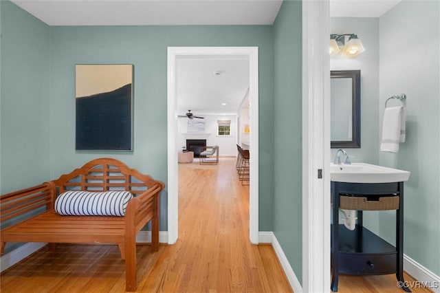 1004 Dinwiddie Ave, Henrico, VA 23229 - hall featuring light wood-style flooring and baseboards