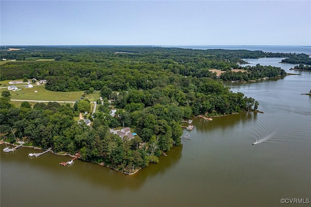 1222 Hull Harbor Rd, Heathsville, VA 22473 - drone / aerial view of a heavily wooded area and a nearby body of water