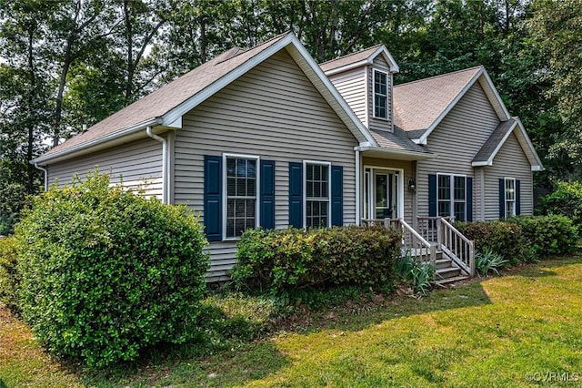 1222 Hull Harbor Rd, Heathsville, VA 22473 - view of front of property with a front lawn and roof with shingles