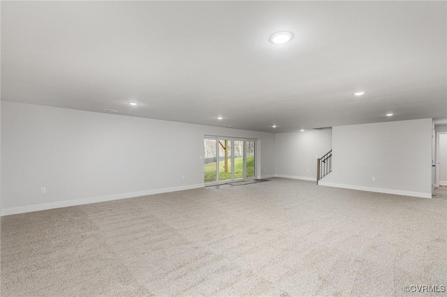 LOT10 Whartons Pass, Orange, VA 22567 - empty room with light colored carpet, recessed lighting, stairway, and baseboards