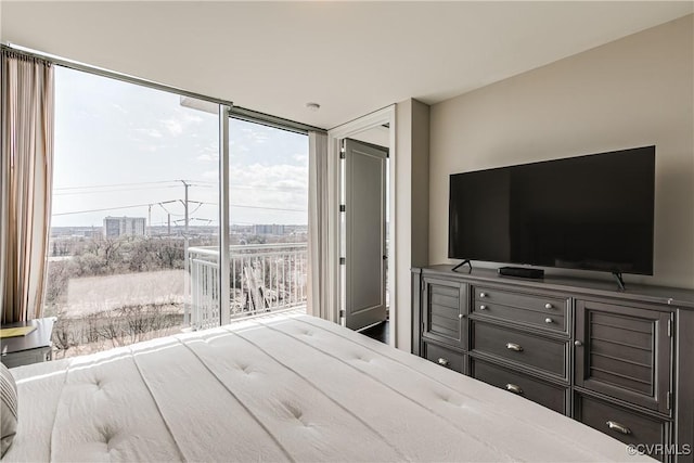 301 Virginia St Unit U806, Richmond, VA 23219 - bedroom with access to outside and a wall of windows