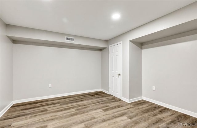 11517 Mount Hermon Rd, Ashland, VA 23005 - finished basement featuring wood finished floors, baseboards, and recessed lighting