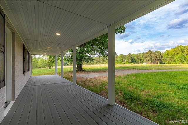 11517 Mount Hermon Rd, Ashland, VA 23005 - deck featuring a lawn