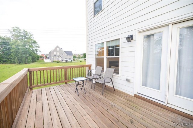 12194 Elnora Ln, Glen Allen, VA 23059 - wooden deck with a yard