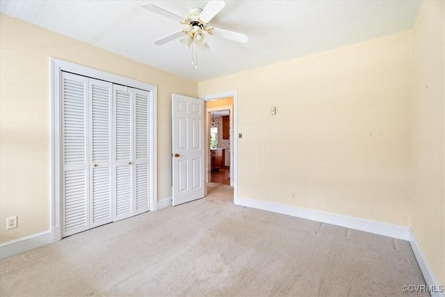 2861 Three Bridge Rd, Powhatan, VA 23139 - unfurnished bedroom featuring carpet floors, a closet, and ceiling fan