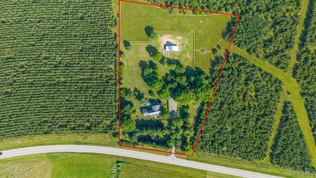 24405 N James Madison Hwy, New Canton, VA 23123 - aerial overview of property's location featuring property boundaries highlighted