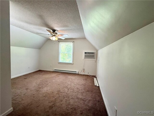 241 Levelfield Ln, Lancaster, VA 22503 - bonus room featuring baseboard heating, a ceiling fan, carpet, lofted ceiling, and baseboards