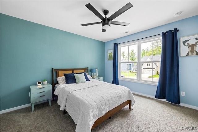 2401 Willowvale Pl, Midlothian, VA 23112 - bedroom with carpet floors, baseboards, and ceiling fan