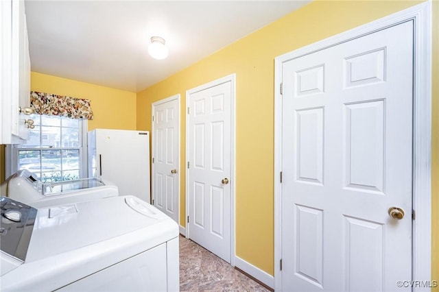 10108 Waltham Dr, Henrico, VA 23238 - laundry room featuring separate washer and dryer and light marble finish flooring