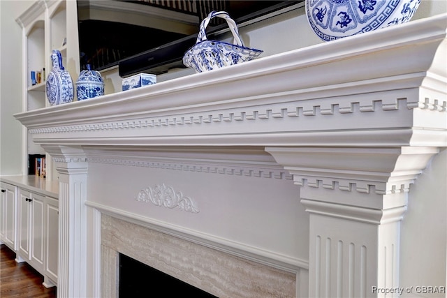 1921 Miln House Rd, Williamsburg, VA 23185 - detailed view of a fireplace and wood finished floors