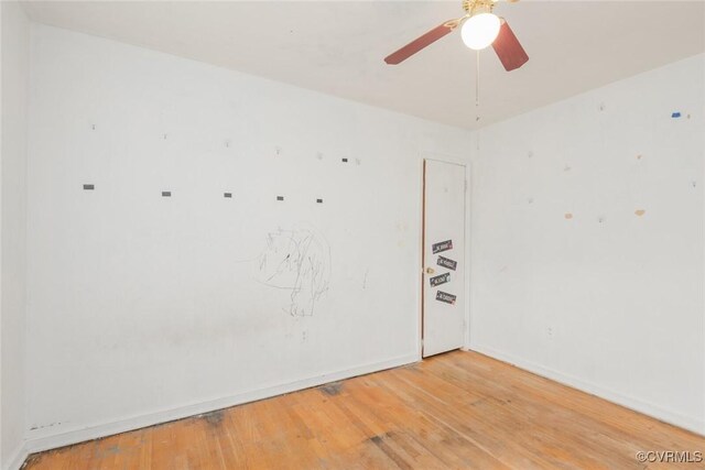 8005 Three Chopt Rd, Henrico, VA 23229 - spare room featuring light wood finished floors, ceiling fan, and baseboards