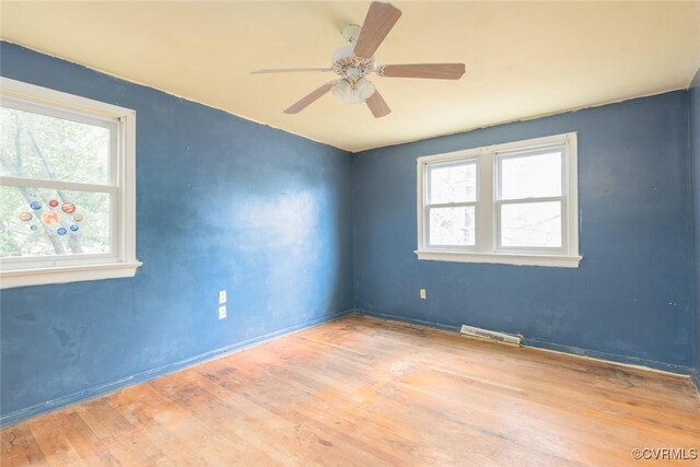8005 Three Chopt Rd, Henrico, VA 23229 - empty room featuring wood finished floors, ceiling fan, and baseboards