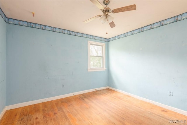 8005 Three Chopt Rd, Henrico, VA 23229 - unfurnished room with a ceiling fan, baseboards, and wood finished floors