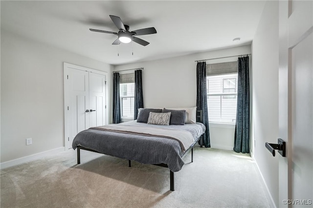 18342 Magnolia Run Ln, Moseley, VA 23120 - bedroom with carpet, ceiling fan, and a closet