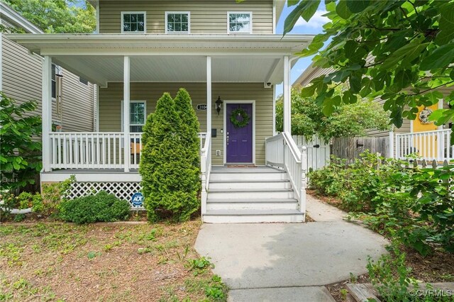 3104 1st Ave, Richmond, VA 23222 - doorway to property featuring a porch