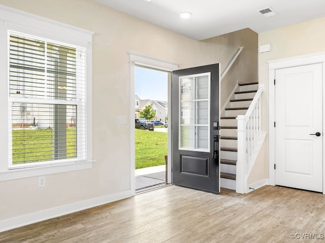 3216 Gannet Ln, Midlothian, VA 23112 - entryway with stairs and wood finished floors