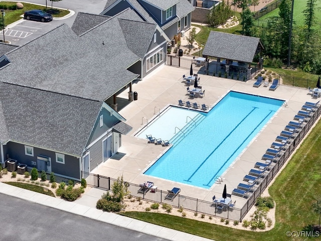 3216 Gannet Ln, Midlothian, VA 23112 - bird's eye view of a pool area