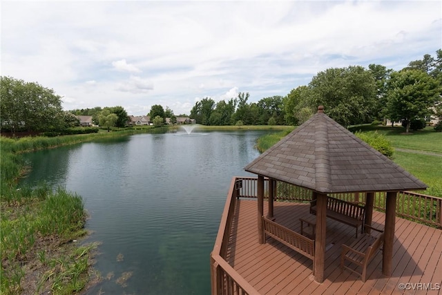 7314 Norwood Pond Pl, Chesterfield, VA 23112 - dock area featuring a gazebo and a water view