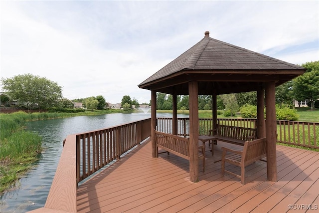 7314 Norwood Pond Pl, Chesterfield, VA 23112 - dock with a gazebo and a deck with water view