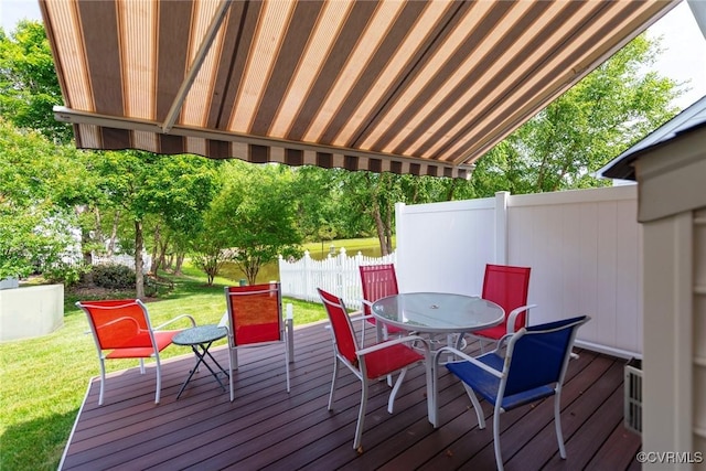 10504 Bishops Gate Dr, Glen Allen, VA 23059 - wooden terrace featuring outdoor dining area