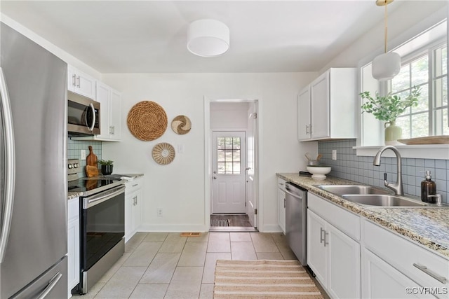 6405 Hagueman Dr, Richmond, VA 23225 - kitchen featuring stainless steel appliances, a sink, plenty of natural light, and tasteful backsplash