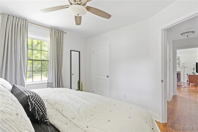 6405 Hagueman Dr, Richmond, VA 23225 - bedroom featuring wood finished floors and ceiling fan