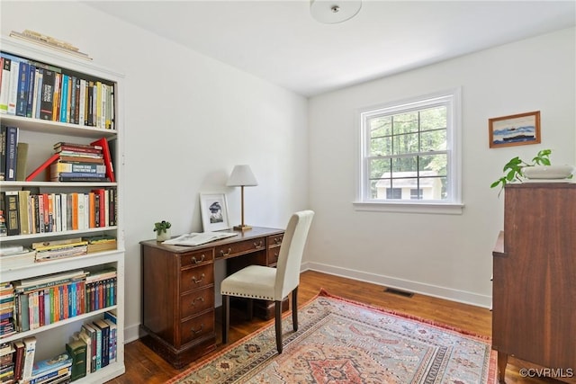 6405 Hagueman Dr, Richmond, VA 23225 - office area with wood finished floors and baseboards